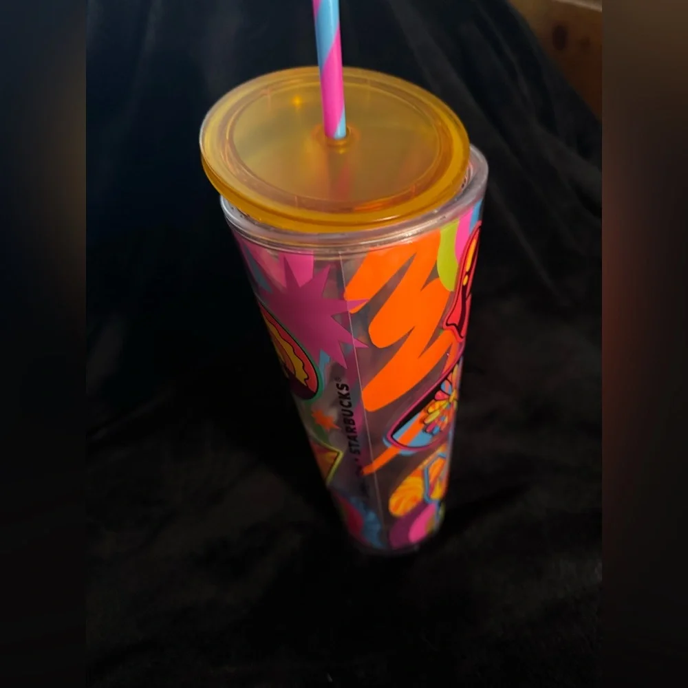 ✨ Starbucks Tim Singleton Limited Edition Cold Cup Tumbler 24oz NWOT - Picture 5 of 6